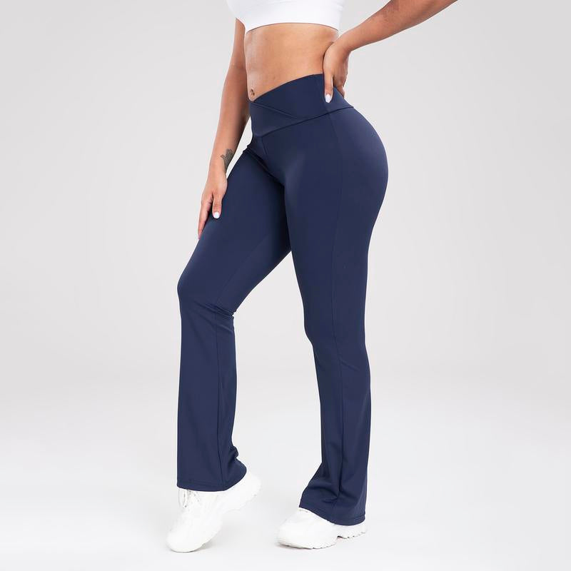 Women'S Flare Leg Yoga Leggings, High Stretch Nylon & Spandex Material, Hip Lifting Bootcut Pants Activewear Sports Leggings Compression Pants